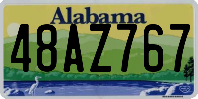 AL license plate 48AZ767