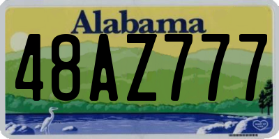 AL license plate 48AZ777