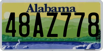 AL license plate 48AZ778