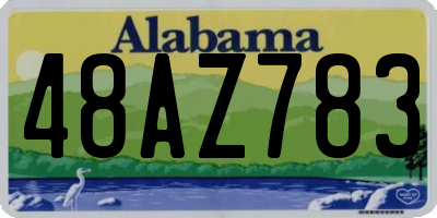 AL license plate 48AZ783