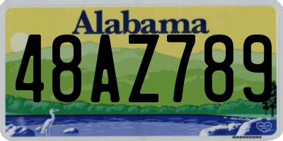 AL license plate 48AZ789