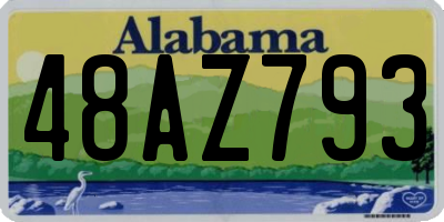 AL license plate 48AZ793