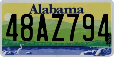 AL license plate 48AZ794