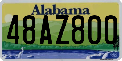 AL license plate 48AZ800