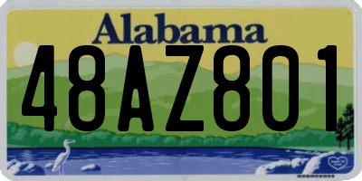 AL license plate 48AZ801