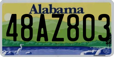 AL license plate 48AZ803