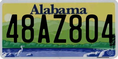AL license plate 48AZ804