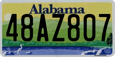 AL license plate 48AZ807