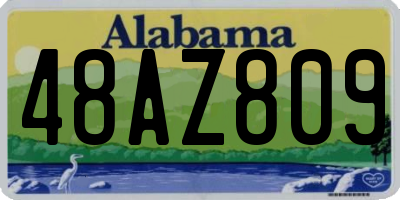 AL license plate 48AZ809