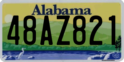 AL license plate 48AZ821