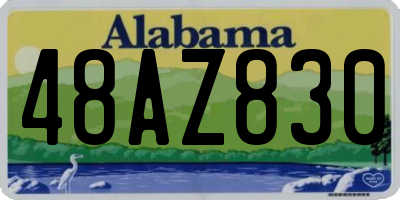 AL license plate 48AZ830