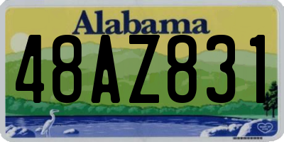 AL license plate 48AZ831