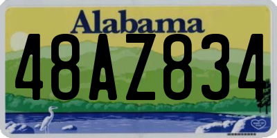 AL license plate 48AZ834