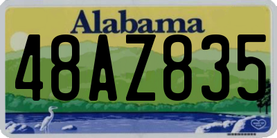 AL license plate 48AZ835