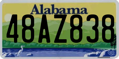 AL license plate 48AZ838