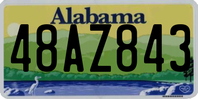 AL license plate 48AZ843