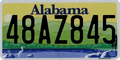 AL license plate 48AZ845