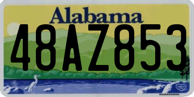 AL license plate 48AZ853
