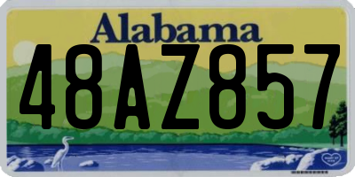 AL license plate 48AZ857