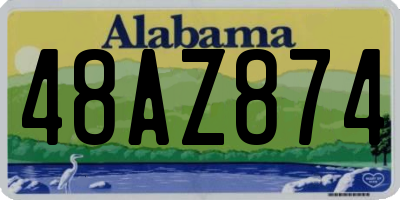 AL license plate 48AZ874