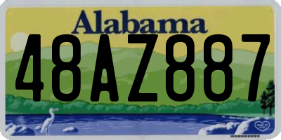 AL license plate 48AZ887
