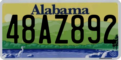 AL license plate 48AZ892