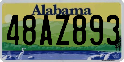 AL license plate 48AZ893