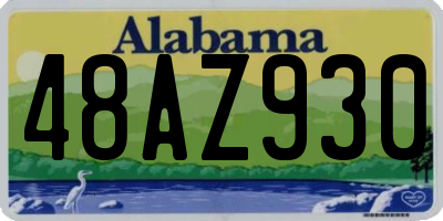 AL license plate 48AZ930