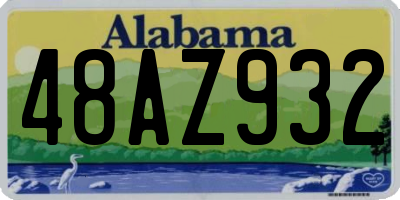 AL license plate 48AZ932