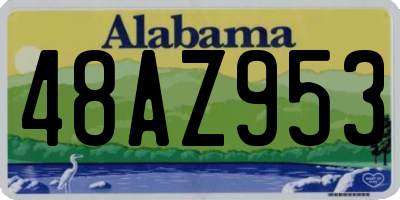 AL license plate 48AZ953