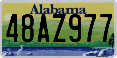AL license plate 48AZ977