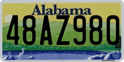 AL license plate 48AZ980