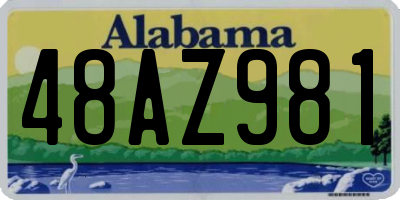 AL license plate 48AZ981