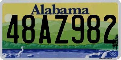 AL license plate 48AZ982