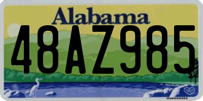 AL license plate 48AZ985