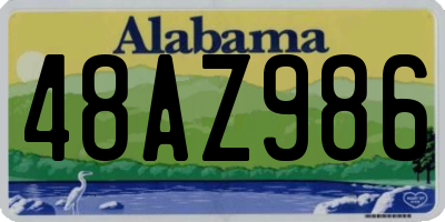 AL license plate 48AZ986