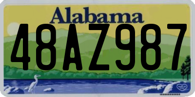 AL license plate 48AZ987