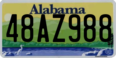 AL license plate 48AZ988