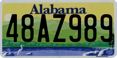 AL license plate 48AZ989