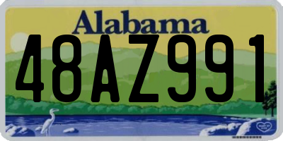 AL license plate 48AZ991