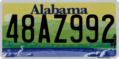 AL license plate 48AZ992
