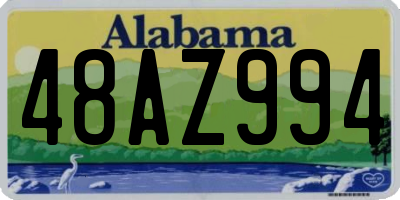 AL license plate 48AZ994