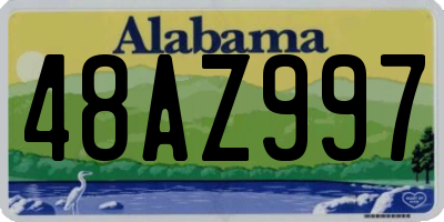 AL license plate 48AZ997