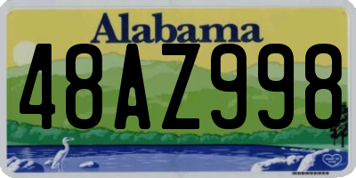 AL license plate 48AZ998