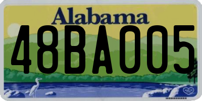 AL license plate 48BA005