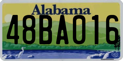 AL license plate 48BA016