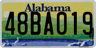 AL license plate 48BA019