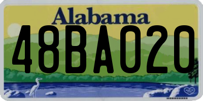 AL license plate 48BA020