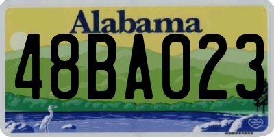 AL license plate 48BA023