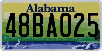 AL license plate 48BA025